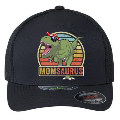 Momsaurus Dinosaur Mom Saurus Family Matching Great Gift Flexfit Unipanel Trucker Cap