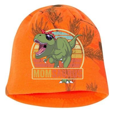 Momsaurus Dinosaur Mom Saurus Family Matching Great Gift Kati - Camo Knit Beanie