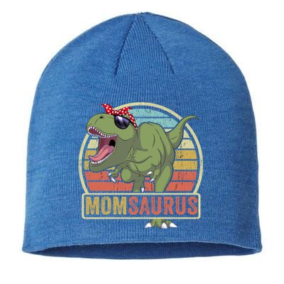 Momsaurus Dinosaur Mom Saurus Family Matching Great Gift Sustainable Beanie