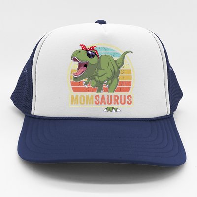 Momsaurus Dinosaur Mom Saurus Family Matching Great Gift Trucker Hat