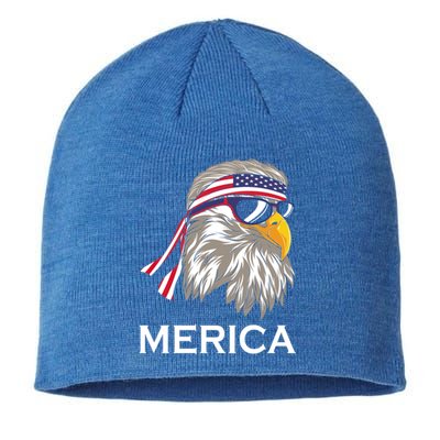 Memorial Day Merica Eagle 4th Of July Patriotic I Love Usa Great Gift Sustainable Beanie