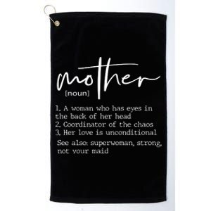 Mother Definition MotherS Day Family Funny Platinum Collection Golf Towel