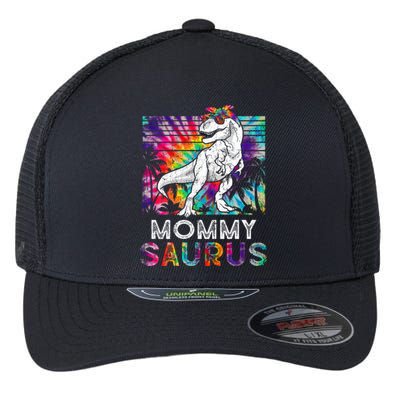 Mommysaurus Dinosaur Mommy Saurus Family Matching Tie Dye Gift Flexfit Unipanel Trucker Cap