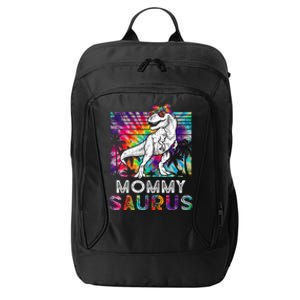 Mommysaurus Dinosaur Mommy Saurus Family Matching Tie Dye Gift City Backpack