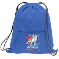 Mommysaurus Dinosaur Mommy Saurus Family Matching Tie Dye Gift Sweatshirt Cinch Pack Bag