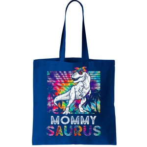 Mommysaurus Dinosaur Mommy Saurus Family Matching Tie Dye Gift Tote Bag