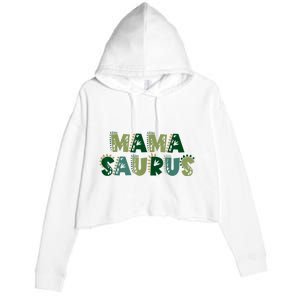 Mamasaurus Dadasaurus Matching Family Dinosaur Birthday Crop Fleece Hoodie