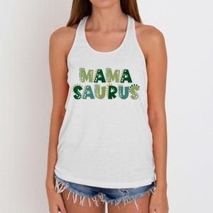 Mamasaurus Dadasaurus Matching Family Dinosaur Birthday Women's Knotted Racerback Tank