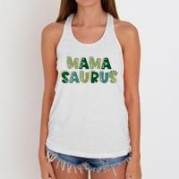 Mamasaurus Dadasaurus Matching Family Dinosaur Birthday Women's Knotted Racerback Tank