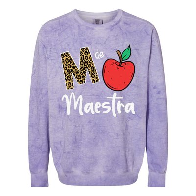 M De Maestra Bilingue Spanish Latina Teacher Appreciation Colorblast Crewneck Sweatshirt