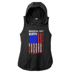 Memorial Day Murph Challenge Distressed Us Military Gift Ladies PosiCharge Tri-Blend Wicking Draft Hoodie Tank