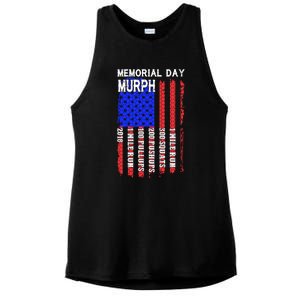 Memorial Day Murph Challenge Distressed Us Military Gift Ladies PosiCharge Tri-Blend Wicking Tank