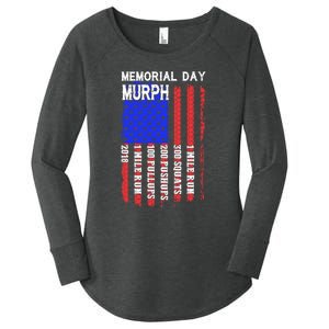 Memorial Day Murph Challenge Distressed Us Military Gift Women's Perfect Tri Tunic Long Sleeve Shirt