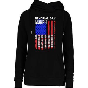 Memorial Day Murph Challenge Distressed Us Military Gift Womens Funnel Neck Pullover Hood