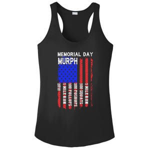 Memorial Day Murph Challenge Distressed Us Military Gift Ladies PosiCharge Competitor Racerback Tank