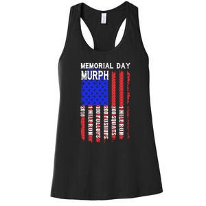 Memorial Day Murph Challenge Distressed Us Military Gift Women's Racerback Tank