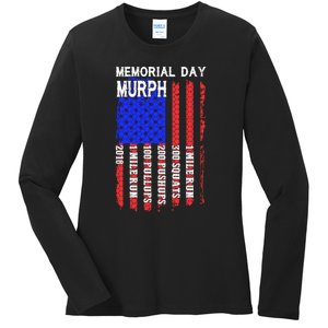 Memorial Day Murph Challenge Distressed Us Military Gift Ladies Long Sleeve Shirt