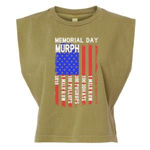 Memorial Day Murph Challenge Distressed Us Military Gift Garment-Dyed Women's Muscle Tee