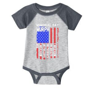 Memorial Day Murph Challenge Distressed Us Military Gift Infant Baby Jersey Bodysuit