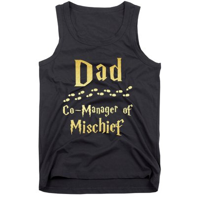 Magical Dad Manager Of Mischief Birthday Family Matching Tank Top