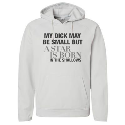 My Dick May Be Small But A Star Is Born In The Shallows Performance Fleece Hoodie