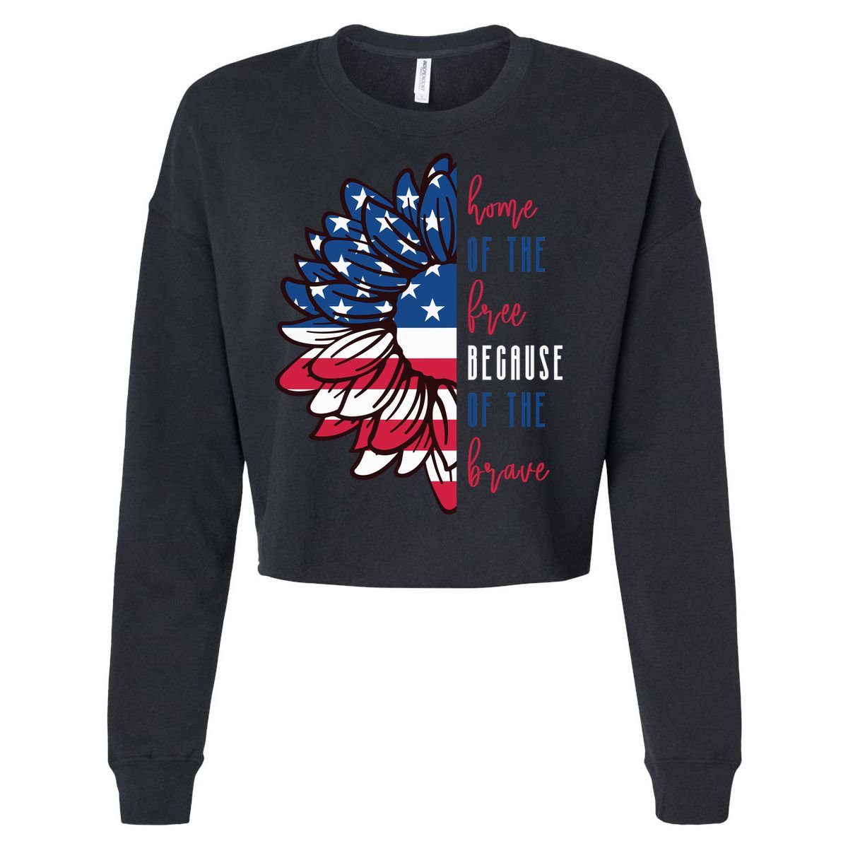Memorial Day Cropped Pullover Crew