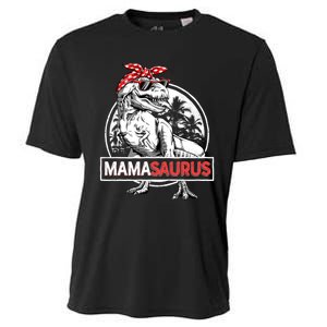 Mothers Day Mamasaurus T Rex Dinosaur Funny Mama Saurus Mother's Day Cooling Performance Crew T-Shirt