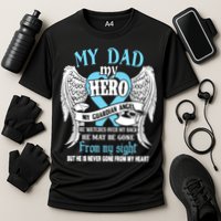 My Dad My Hero My Guardian Angel He Watches Over My Back Gift Cooling Performance Crew T-Shirt