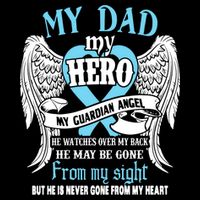 My Dad My Hero My Guardian Angel He Watches Over My Back Gift Cooling Performance Crew T-Shirt