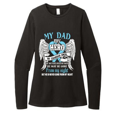 My Dad My Hero My Guardian Angel He Watches Over My Back Gift Womens CVC Long Sleeve Shirt