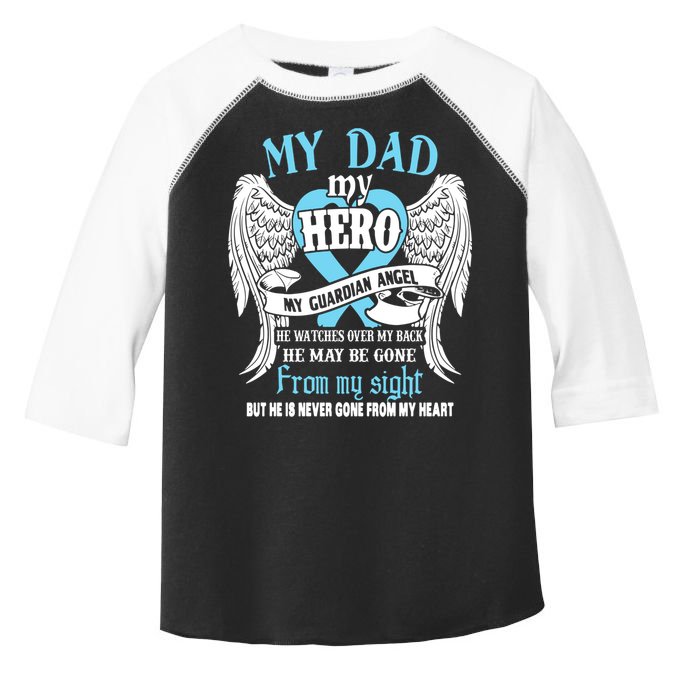 My Dad My Hero My Guardian Angel He Watches Over My Back Gift Toddler Fine Jersey T-Shirt