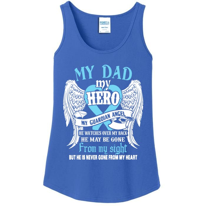 My Dad My Hero My Guardian Angel He Watches Over My Back Gift Ladies Essential Tank