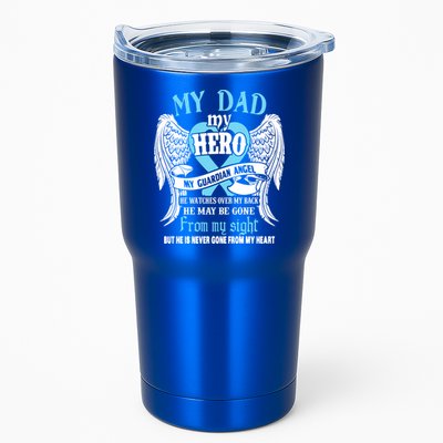 My Dad My Hero My Guardian Angel He Watches Over My Back Gift Tumbler