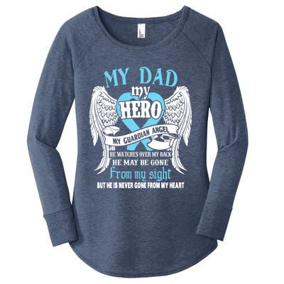 My Dad My Hero My Guardian Angel He Watches Over My Back Gift Women's Perfect Tri Tunic Long Sleeve Shirt