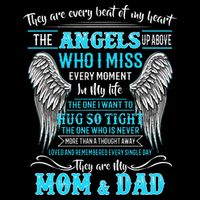 Mom & Dad My Angels In Memories Of Parents In Heaven Baby Bodysuit