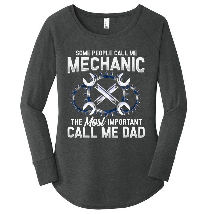 Mechanic Dad Mechanics Fathers Day Dads Birthday Gift Women's Perfect Tri Tunic Long Sleeve Shirt