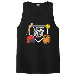 My Daughter Might Not Always Swing Watch Your Mouth PosiCharge Competitor Tank