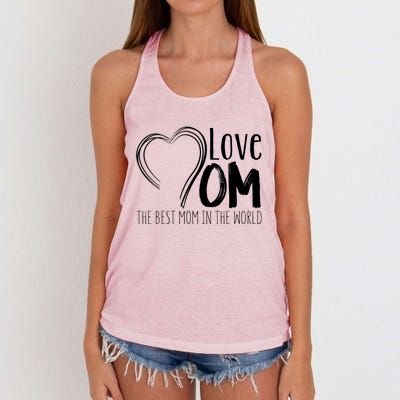 Mothers Day Mom Gift Love Mom The Best Mom In The World Cool Gift Women's Knotted Racerback Tank