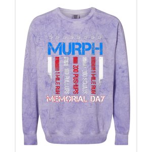 Memorial Day Murph Workout Colorblast Crewneck Sweatshirt