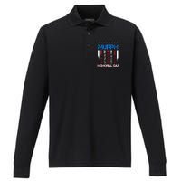 Memorial Day Murph Workout Performance Long Sleeve Polo