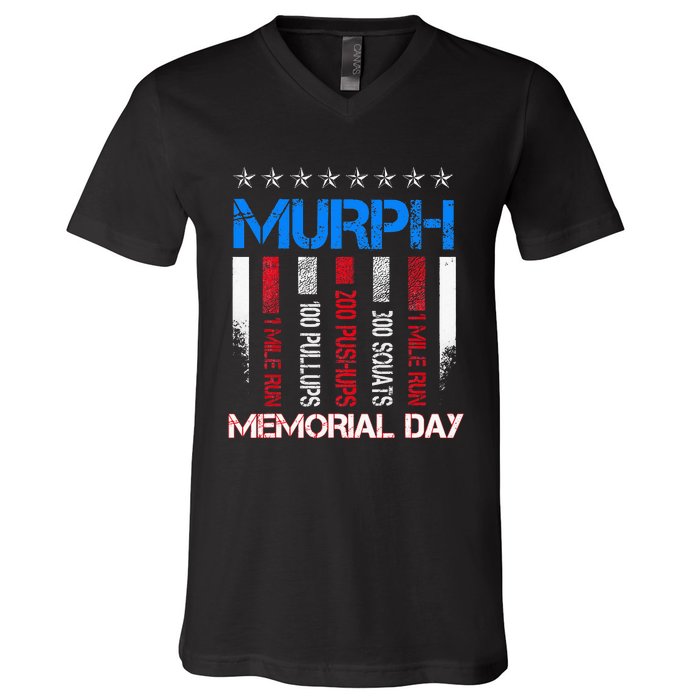 Memorial Day Murph Workout V-Neck T-Shirt