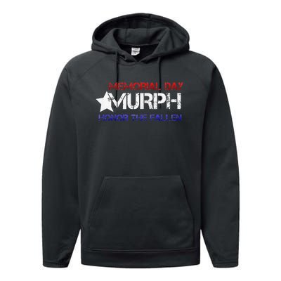 Memorial Day Murph 2024 Honor The Fallen Performance Fleece Hoodie