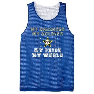 My Daughter My Soldier Hero Proud Army Mom Dad Gift Mesh Reversible Basketball Jersey Tank