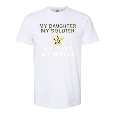 My Daughter My Soldier Hero Proud Army Mom Dad Gift Softstyle® CVC T-Shirt