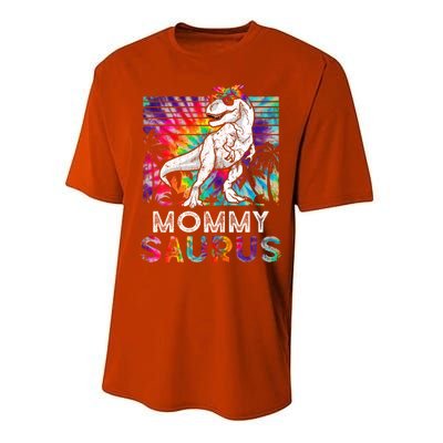 Mommysaurus Dinosaur Mommy Saurus Family Matching Tie Dye Cool Gift Performance Sprint T-Shirt