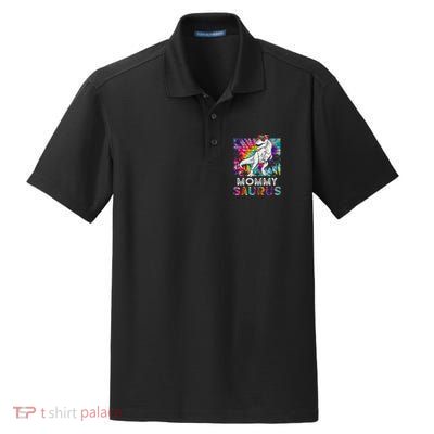 Mommysaurus Dinosaur Mommy Saurus Family Matching Tie Dye Cool Gift Dry Zone Grid Polo