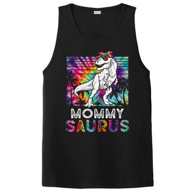 Mommysaurus Dinosaur Mommy Saurus Family Matching Tie Dye Cool Gift PosiCharge Competitor Tank