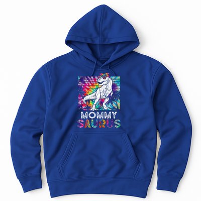 Mommysaurus Dinosaur Mommy Saurus Family Matching Tie Dye Cool Gift Hoodie