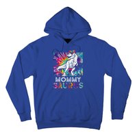 Mommysaurus Dinosaur Mommy Saurus Family Matching Tie Dye Cool Gift Hoodie