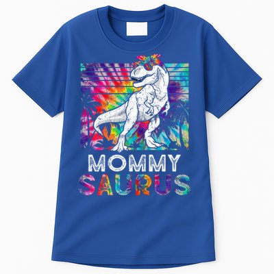 Mommysaurus Dinosaur Mommy Saurus Family Matching Tie Dye Cool Gift Tall T-Shirt